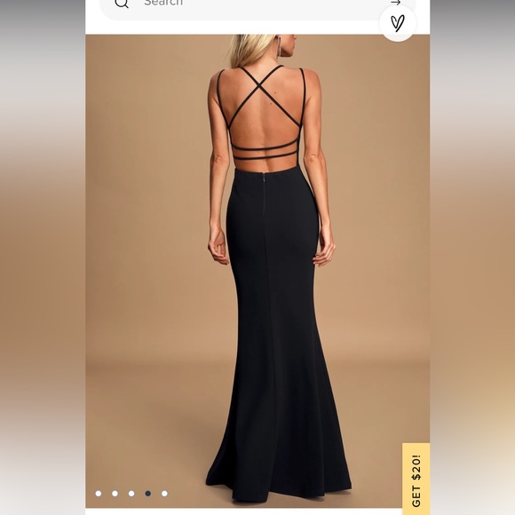 Never worn black gown from lulus. Can’t return so selling - Picture 3 of 7